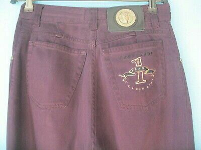 Trussardi Jeans, vaquero color berenjena talla 28