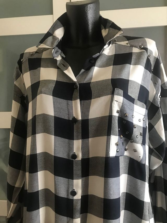 Vestido camisero  cuadros de Zara