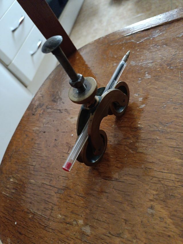 antigua polea lámpara.