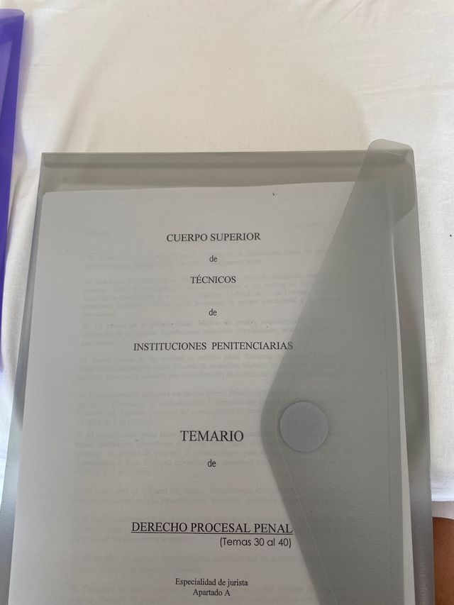 Temario Jurista En Instituciones Penitenciarias De Segunda Mano Por 180 En Getafe En Wallapop