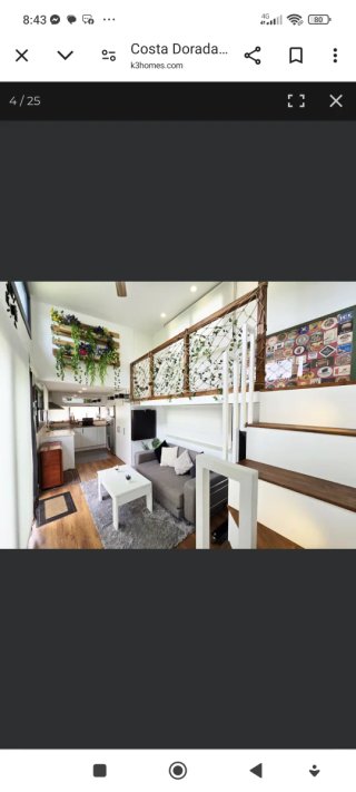 Tiny House de 2 plantas, 2 dormitorios y amueblada