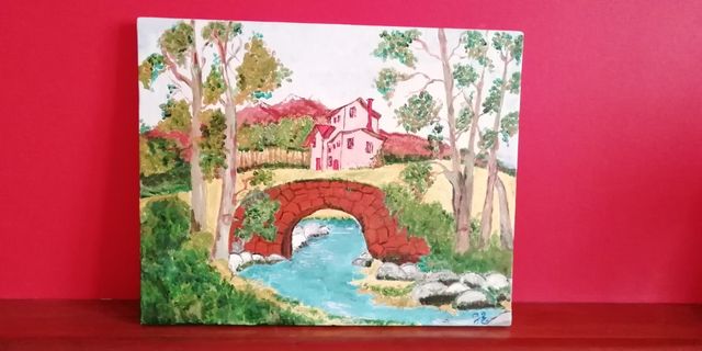 Pintura sobre lienzo" LA CASONA "