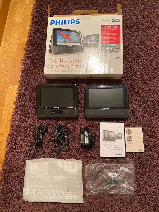 Pantallas para coche portatiles PHILIPS DVD 7"