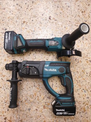 Taladro percutor y amoladora MAKITA ( JUNTAS) de segunda mano por 550 EUR  en Sabadell en WALLAPOP