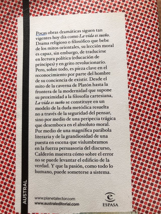 La vida es sueño Calderon de la Barca