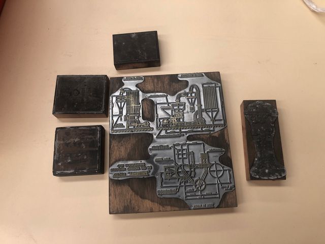 5 planchas de imprenta antigua