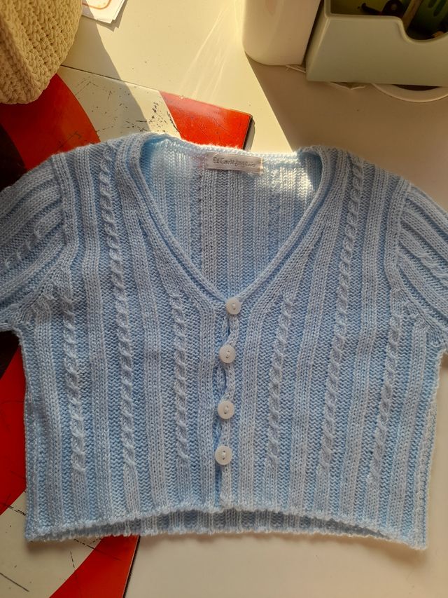 chaqueta bebe azul celeste