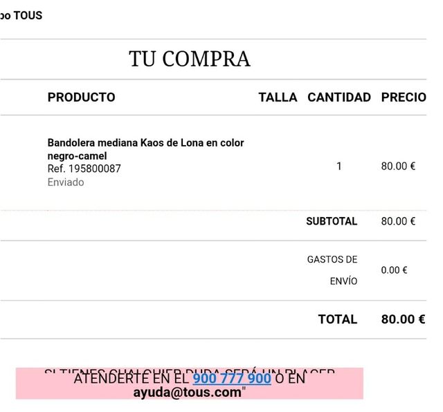 Bandolera TOUS original