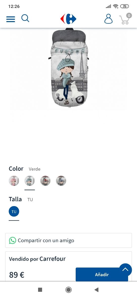 saco universal para silla y carritos.