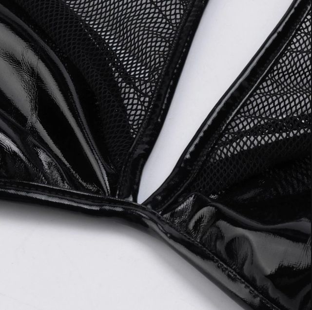 Conjunto Sexy Vinilo Cuero