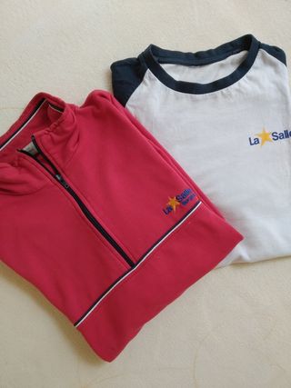 Sudadera y camiseta colegio La Salle de segunda mano por 5 EUR en Burgos en  WALLAPOP