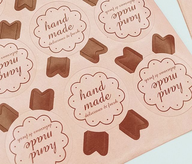 Pegatinas de hecho a mano