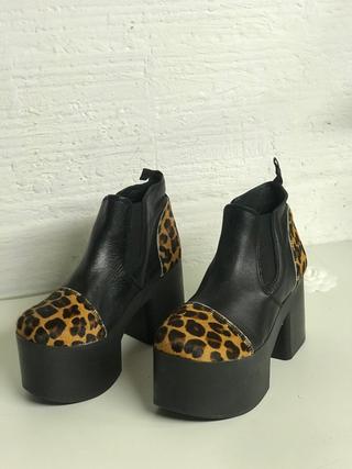 BOTAS SEASIDE PLATAFORMA PIEL/LEOPARDO PELO NUEVAS