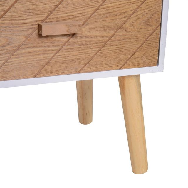 Mesita de Noche Madera con 2 Cajones 40x30x55.5 cm de segunda mano por