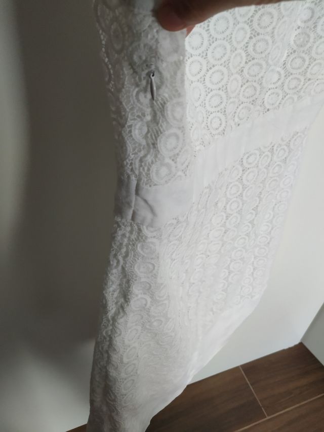 Vestido blanco Tintoretto. Talla S (36)