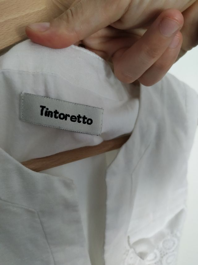 Vestido blanco Tintoretto. Talla S (36)
