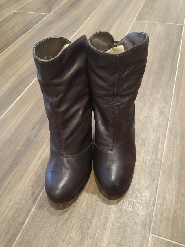 Botines piel marrón. Patricia, Miller. Talla 39