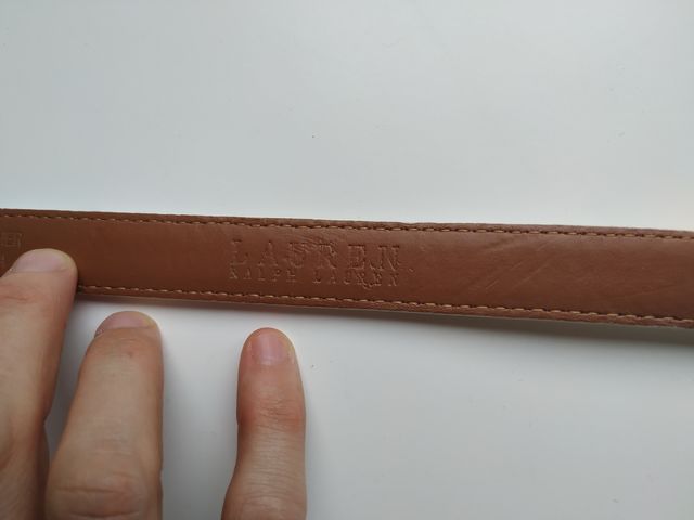 Cinturón blanco de piel Ralph Lauren, Talla L