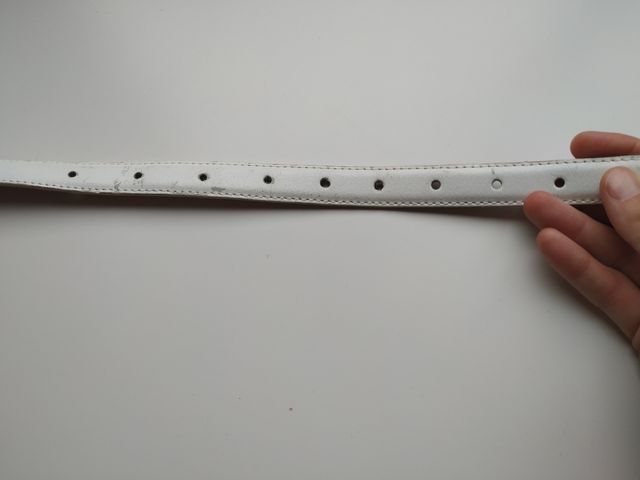 Cinturón blanco de piel Ralph Lauren, Talla L