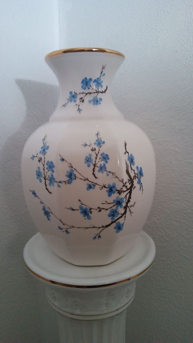 JARRÓN VINTAGE ESTAMPADO JAPONÉS de segunda mano por 36 € en Arcos de