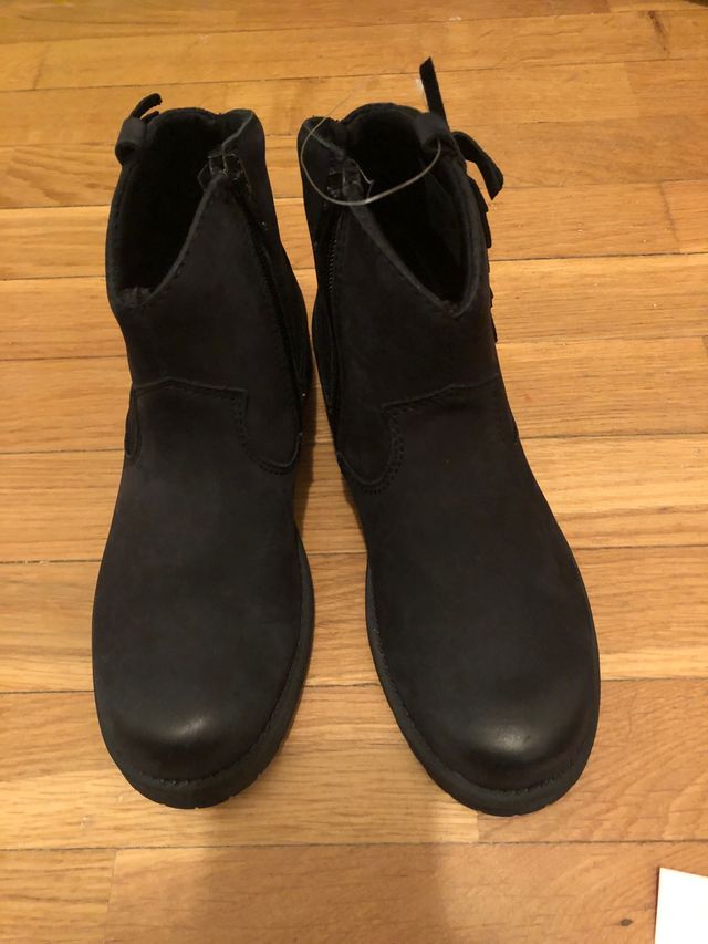 Botas de piel negra niñas Talla 31