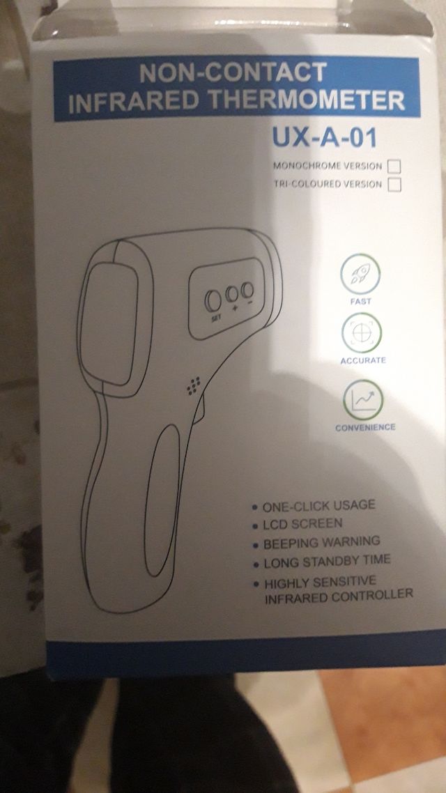 Pistola termômetro infravermelho de temperatura rápida