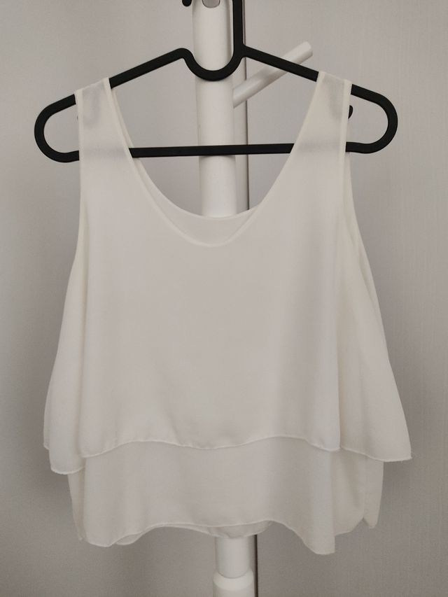 Camiseta de tirantes blanca de mujer