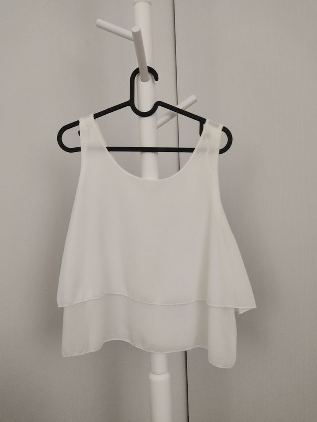 Camiseta de tirantes blanca de mujer