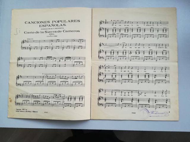 Cancioones Populares Españolas. Canto y Piano