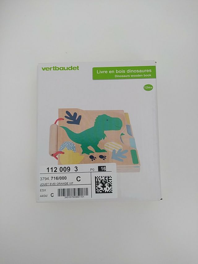 libro infantil dinosaurios de madera
