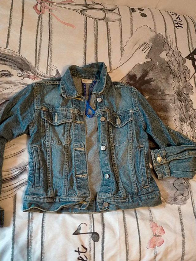 Chaqueta tejana talla 10 zara