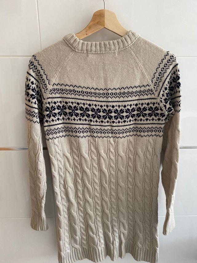 Vestido o jersey largo estampado Talla M Zara