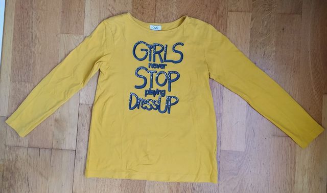 camiseta manga larga, talla 7-8 años