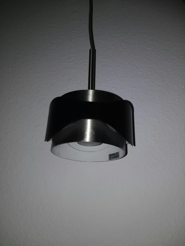 2 lamparas LED diseño cromadas negras de techo