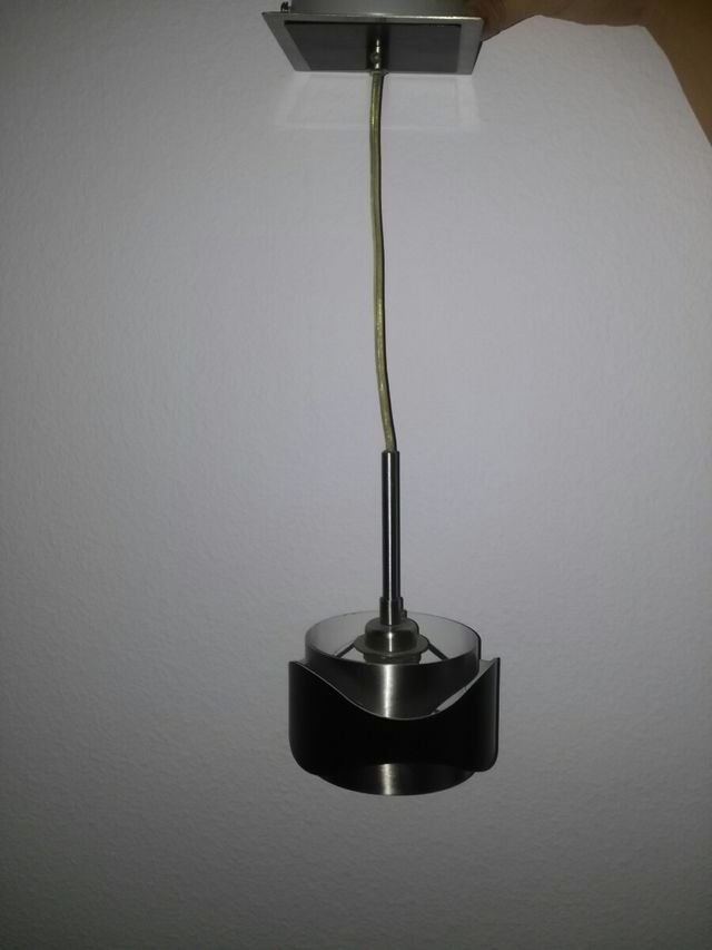 2 lamparas LED diseño cromadas negras de techo