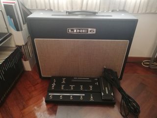 Amplificador Line6 Flextone III + pedalera FBV de segunda mano por 420 EUR  en A Coruña en WALLAPOP