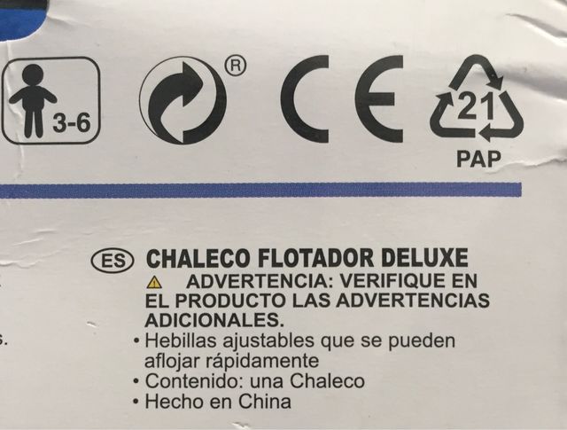 Chaleco flotador infantil