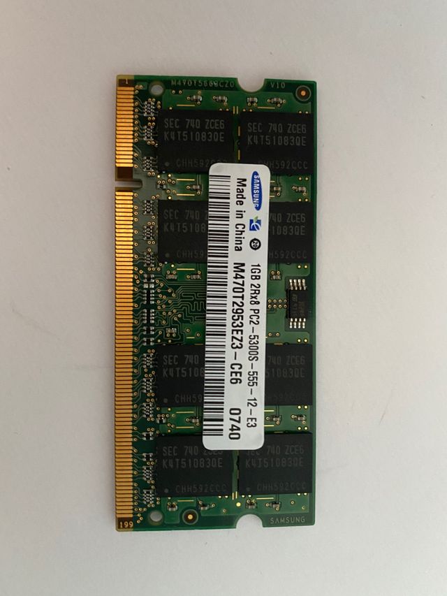Memoria RAM da 1 GB (DDR2, 667 MHz), marchio Samsung