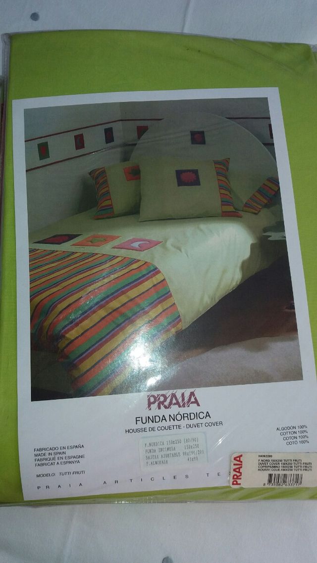 funda nórdica para cama de 90 con sábana bajera y 