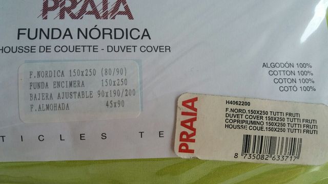 funda nórdica para cama de 90 con sábana bajera y 