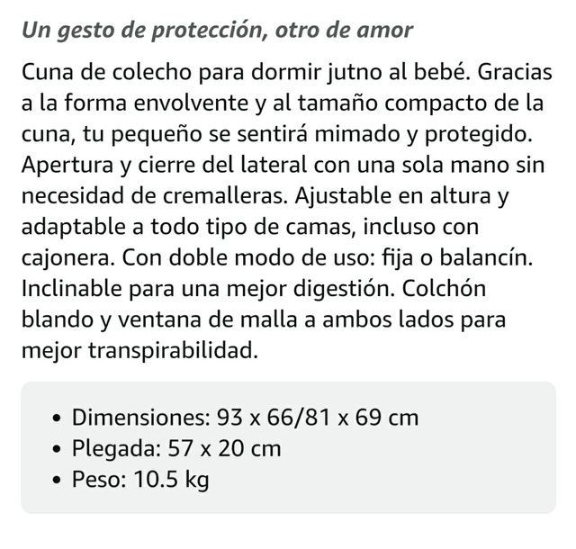 Mini cuna Chicco Next2 me Dream