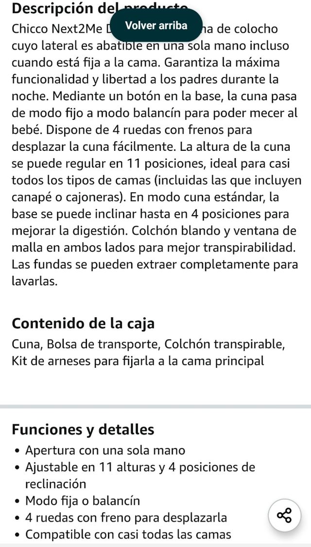 Mini cuna Chicco Next2 me Dream