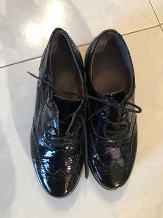 Zapato plano para mujer Charol#negro Pitillos
