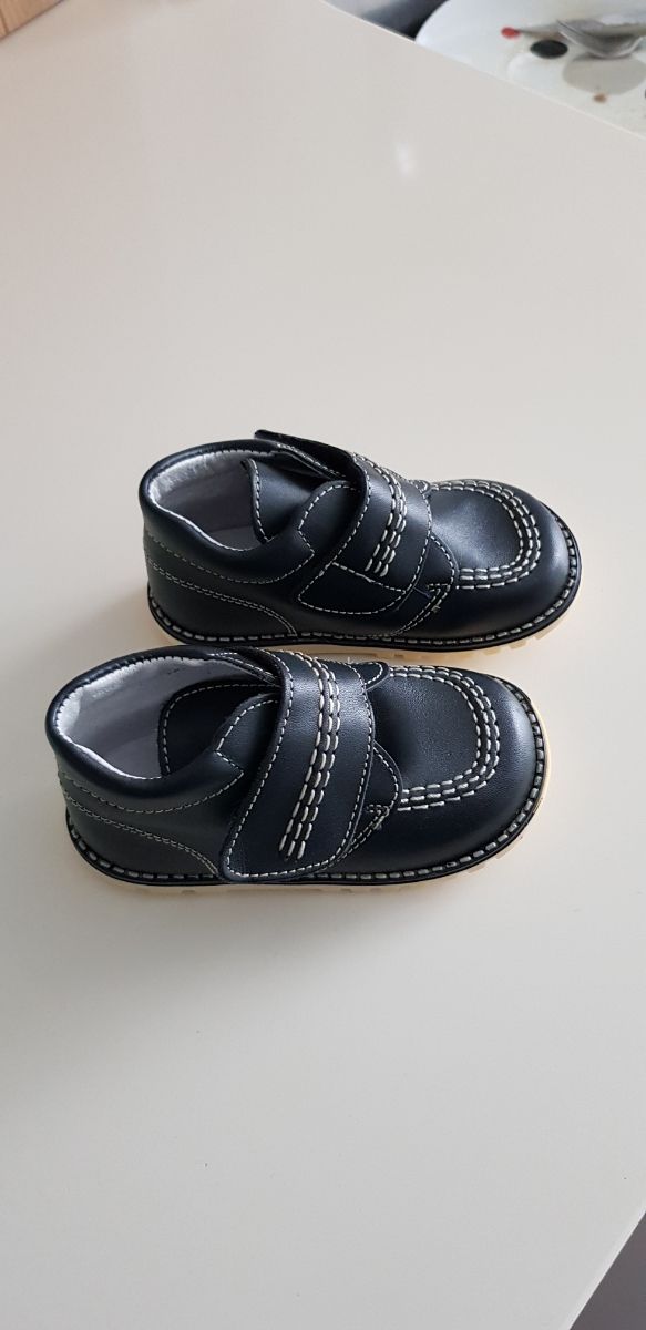 Bota piel azúl marino Niño T-22