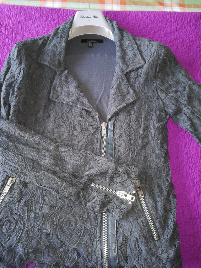 Cazadora Biker encaje ZARA S/M