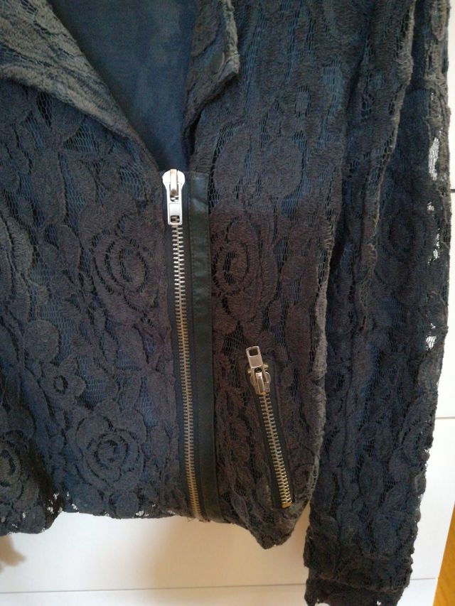 Cazadora Biker encaje ZARA S/M