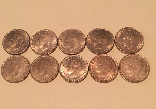 Monedas de 1 peseta (Rubia) de Juan Carlos I
