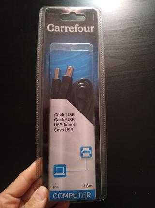 Cable USB Carrefour sin estrenar de segunda mano por 4 EUR en Madrid en  WALLAPOP