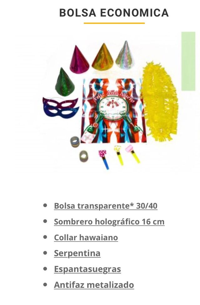 Cotillón para celebraciones y fiestas, muy económi