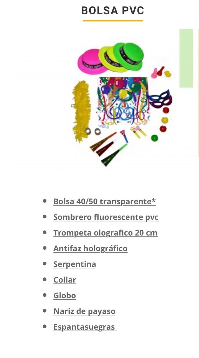 Cotillón para celebraciones y fiestas, muy económi